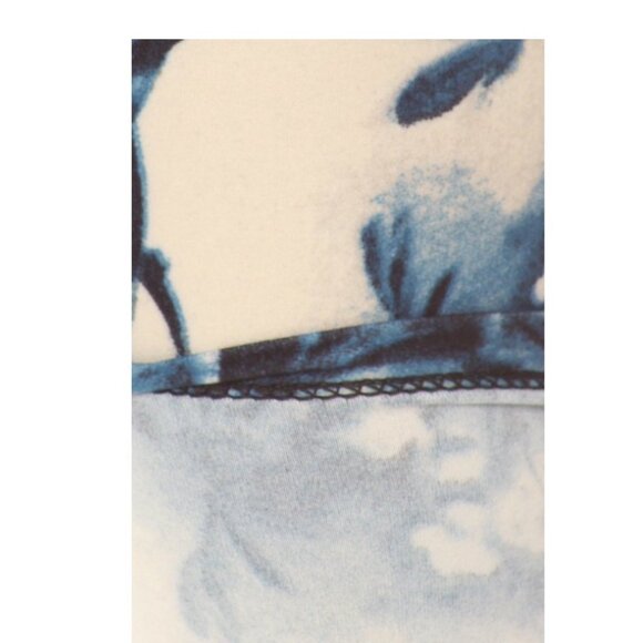 Plus Size Floral Print, Full Length Leggings In A Slim Fitting Style Banded - Picture 4 of 4